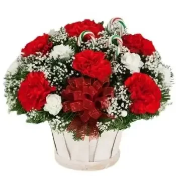 Riyadh Florarie online - Coș de Crăciun Buchet