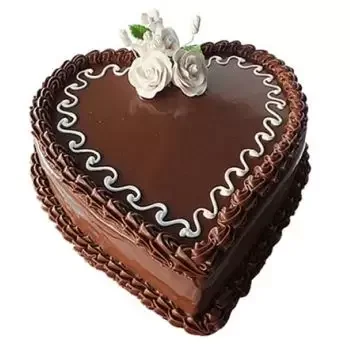 Jeddah kvety- Srdcový koláč Kvet Doručenie