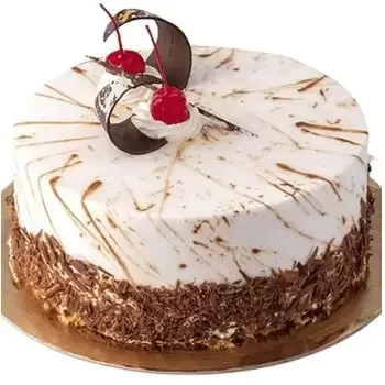 Riyadh Online blomsterbutikk - Sjokoladekake med kirsebær og krem Bukett