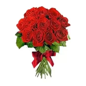 Arja פרחים- 12 ורדים אדומים פרח משלוח