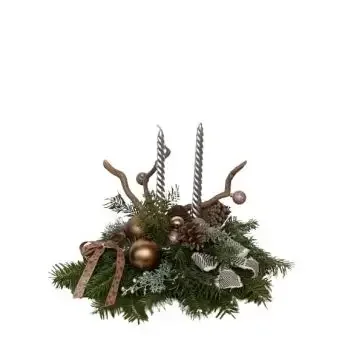 プリシュティン 花- クリスマステーブルの装飾 花 配信