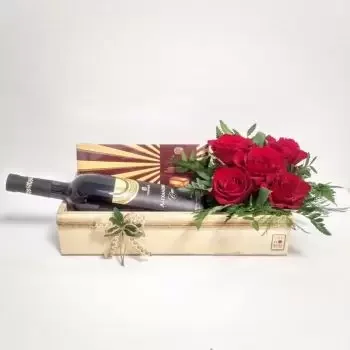 Rosoman blomster- Juleboks Blomst Levering