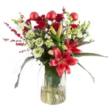 Nurnberg kwiaty- Błyszczące Święta Bukiet ikiebana