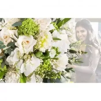 Aignay-le-Duc kukat- Valkoinen kukkakauppiaan yllätyskimppu Kukka Toimitus