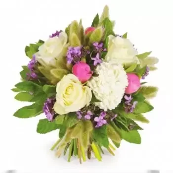 Aisey-et-Richecourt kvety- Panache okrúhla kytica Kvet Doručenie