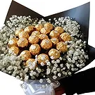Kaloleni kwiaty- Bukiet czekoladowy Ferrero Rocher Bukiet ikiebana