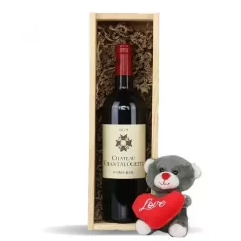 Bulgaria flowers  -  WINE DELUXE - GIFT SET  Delivery