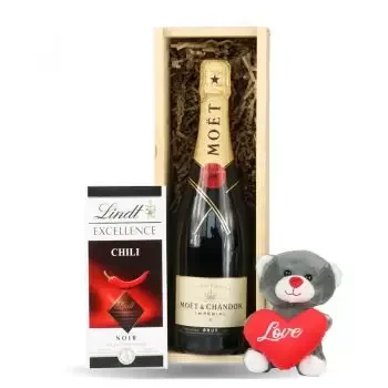 Sardinia flowers  -  Champagne Deluxe Gift Set