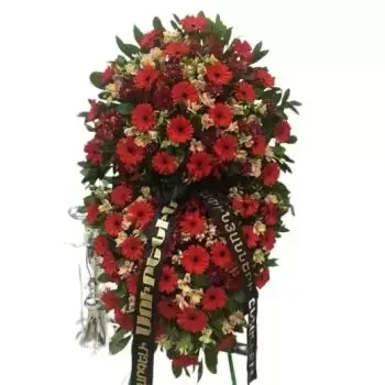 Armenia kwiaty- Czerwony wianek Kwiat Dostawy