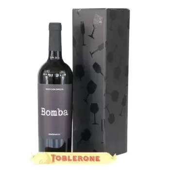 Marseille flowers  -  Red Wine Giftset Flower Delivery
