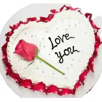 Dongguan flowers  -  Heart Cream Cake Flower Delivery