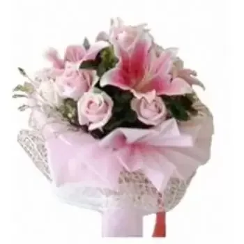 방패 꽃- 핑크 즐거운생각 꽃 배달
