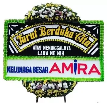 Sumatra online Florist - Funeral Greeting Board  Bouquet