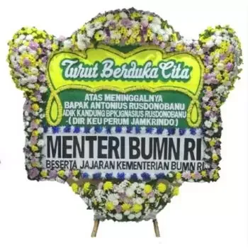 flores de Sulawesi- Placa de saudação para funeral Flor Entrega