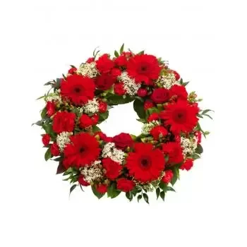 flores de Dinamarca- Guirlanda De Formato Redondo