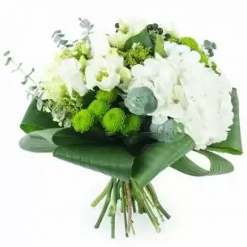 flores de Nantes- Buquê de flores brancas sóbrias Castres Flor Entrega