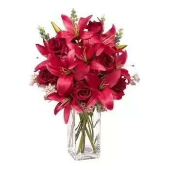 Bugye-myeon kwiaty- Czerwona Symfonia Kwiat Dostawy
