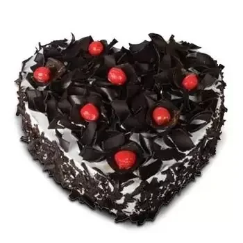 쿠웨이트 꽃- 블랙 포레스트 체리 케이크 꽃 배달