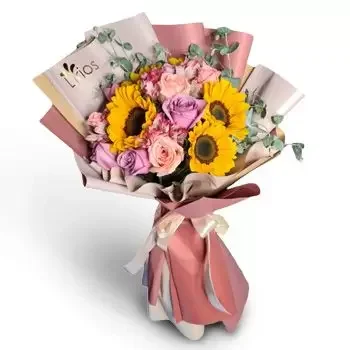 טלנגה פרחים- זר שקיעה חמים פרח משלוח