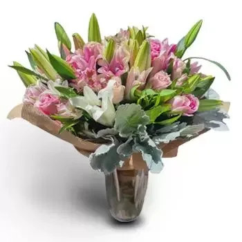 flores de Honduras- Escolha Rosa  Flor Entrega