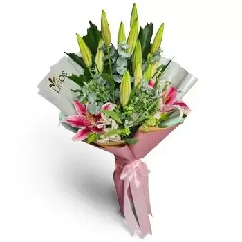 Santa Rita kwiaty- Oszałamiający bukiet różowych lilii Kwiat Dostawy