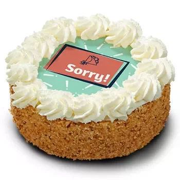 La Haye Fleuriste en ligne - Gâteau à la crème fouettée 'Désolé' Bouquet