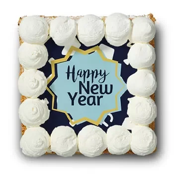 Holanda  - Pastel De Crema Batida 'feliz Año Nuevo' 