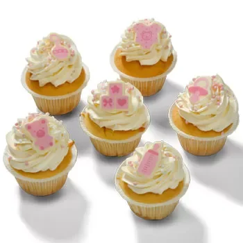 Almere Fleuriste en ligne - Cupcakes 'C'est une fille' Bouquet