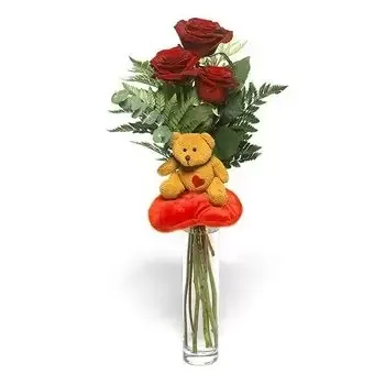Bosilkovci Blumen Florist- Rote Romantik Blumen Lieferung