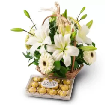 fleuriste fleurs de Johannesburg- Combinaison blanche Bouquet/Arrangement floral