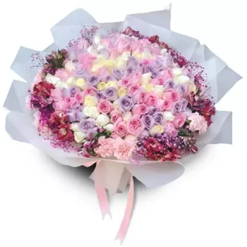 הונדורס פרחים- פשוט ורוד פרח משלוח