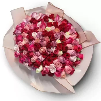 נקאום פרחים- גן אדום פרח משלוח