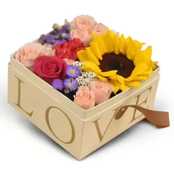 אזור מערב פרחים- קופסה פרחונית פנטסטית פרח משלוח