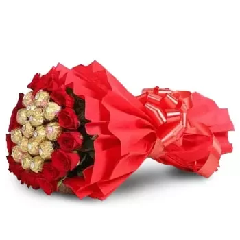 بائع زهور التل الأحمر- باقة من المسرات والرائحة زهرة التسليم