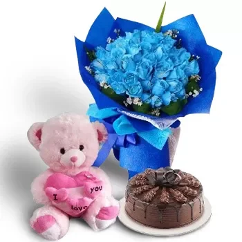 Bayugan kwiaty- niebieski wybór Kwiat Dostawy