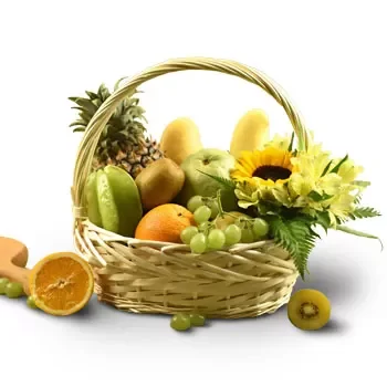 Singapore flowers  -  Sunny Floral & Fruit Basket  Delivery