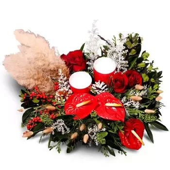 סונגי קדות פרחים- זר פרחים מסורתי לחג המולד פרח משלוח