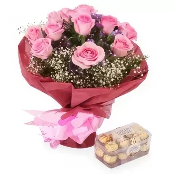 Asyut 2 blomster- Romantikk og kjærlighet Blomst Levering