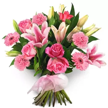 Agios Antonios bloemen bloemist- roze concept Bloem Levering