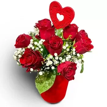 베오그라드 온라인 꽃집 - 빨간 사랑 부케