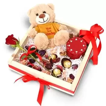 Ras Al Khaimah flowers  -  Love Gift Tray