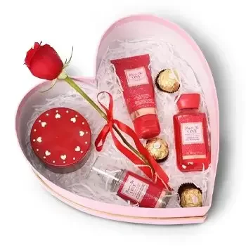 Abu Dhabi cvijeća- Kutija iznenađenja za Valentinovo Cvjetni buket/aranžman