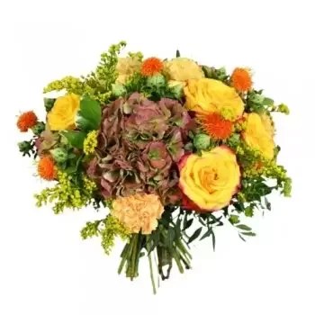 Лийдс цветя- Есенен букет от залез слънце Цвете Доставка