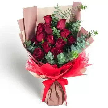 Pasir Panjang 2 květiny- Červená stuha Květ Dodávka
