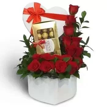 Marigot között-virágok- Szerelmi utazás rózsákkal Virág Szállítás