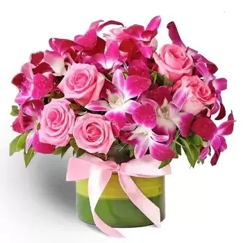 Al Gharayen 2 bloemen bloemist- Roze paars Bloem Levering