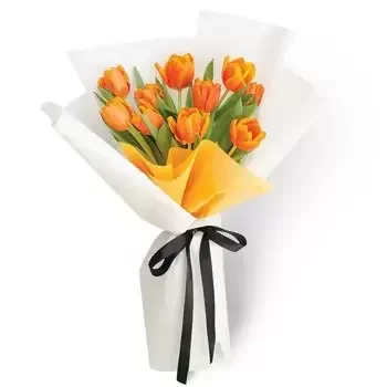 Al-Waḥidah bloemen bloemist- Gelukkig Oranje Bloem Levering