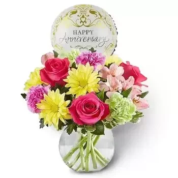 flores Hadaeq Sheikh Mohammed Bin Rashid floristeria -  Feliz aniversario Ramos de  con entrega a domicilio
