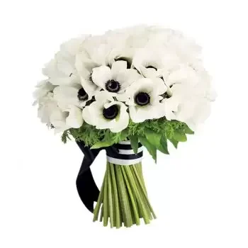 Santiago Rodriguez kukat- Musta ja valkoinen Romance Kukka Toimitus