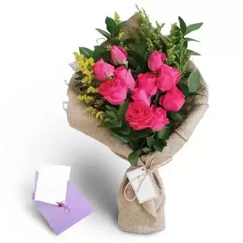 flores Hur al-Anz floristeria -  tarjeta rosa Ramos de  con entrega a domicilio